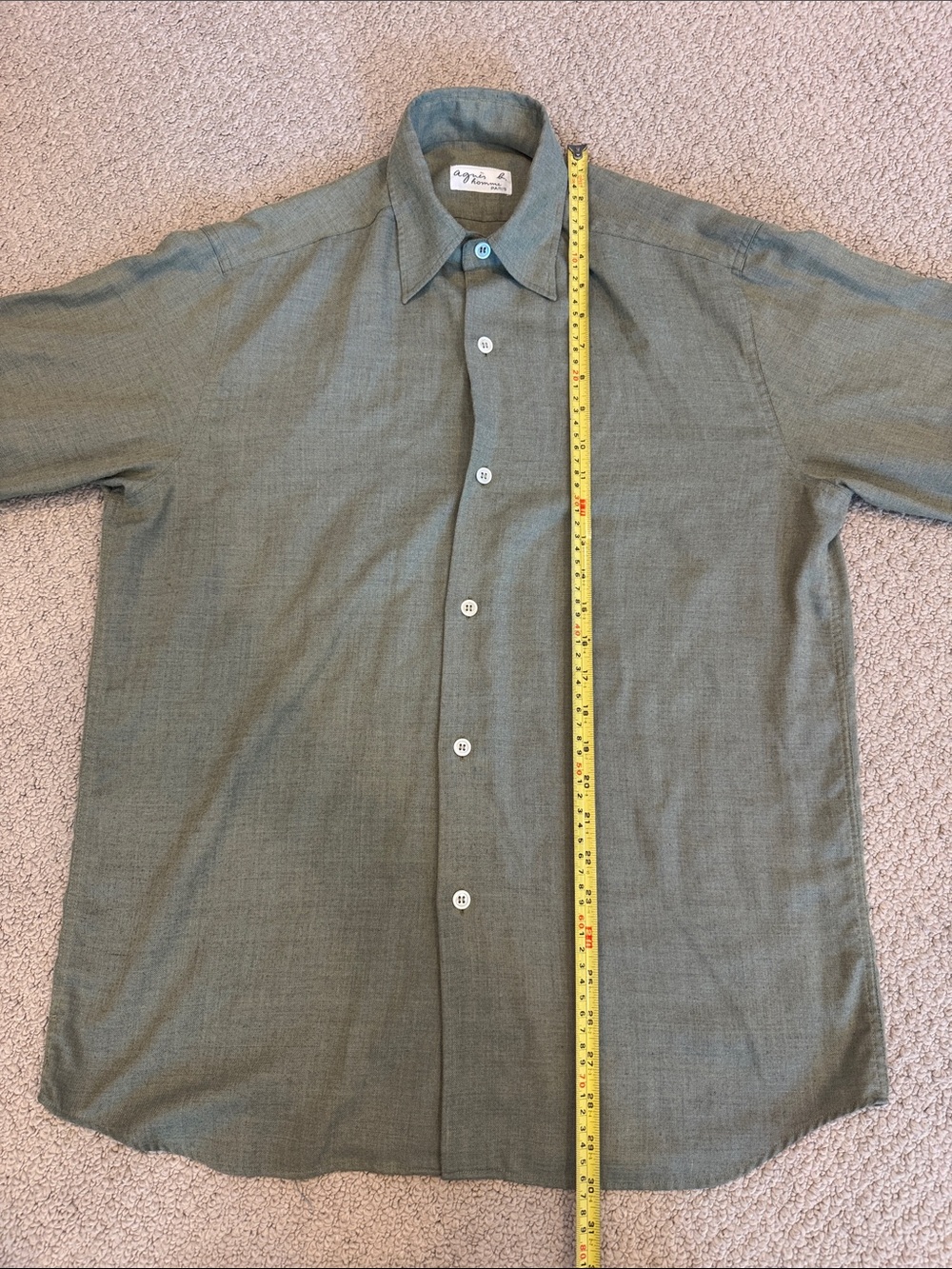 agnes b. Olive Green Long-Sleeve Dress Shirt - Picture 5 of 5